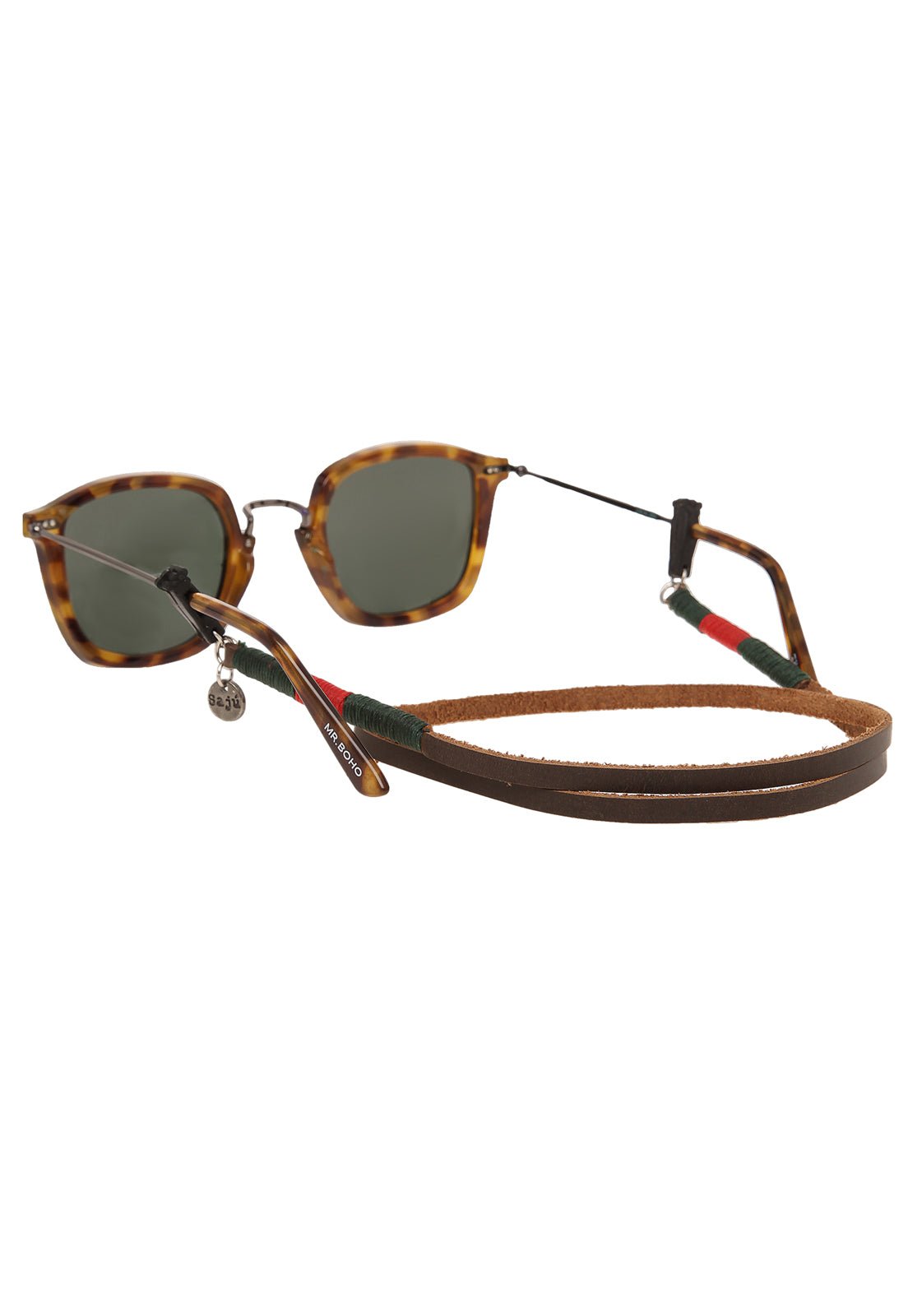 Cuelga Gafas Cuero Bordado - Sajú Colombia