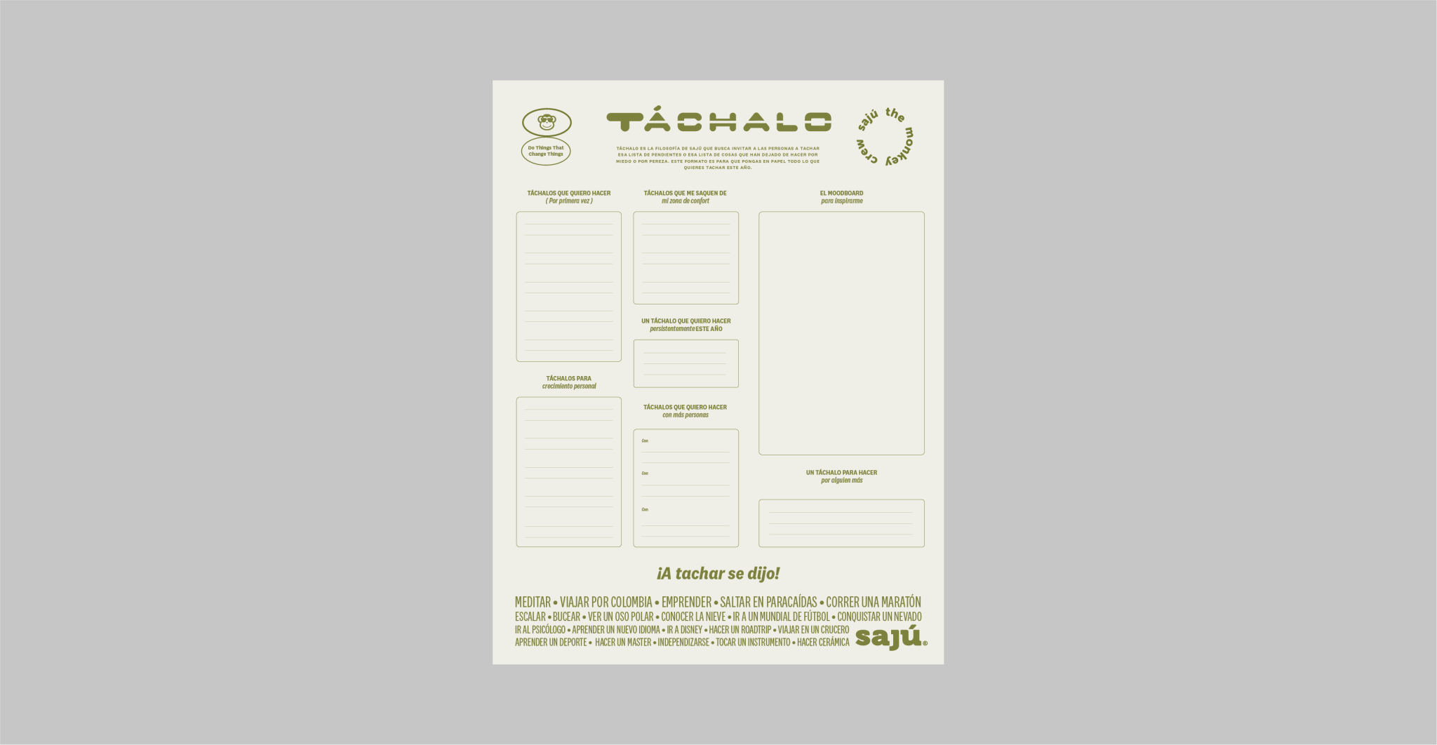 Poster - Reto "Táchalo" Año Nuevo - Sajú Colombia